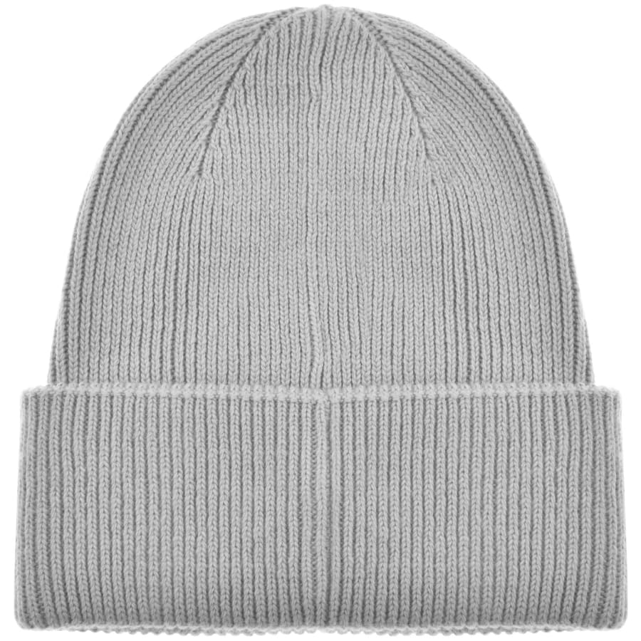Calvin Klein Grey Cotton Blend Rib Beanie ONE Mens